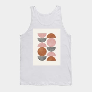 Pink Brown Retro Scandinavian Tank Top